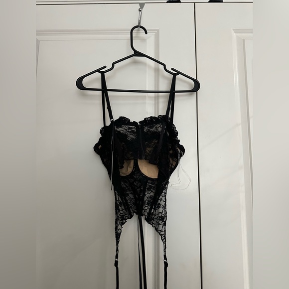 Fashion Nova See Through Love Lace Bustier Top Black *BNWT* - Picture 3 of 9